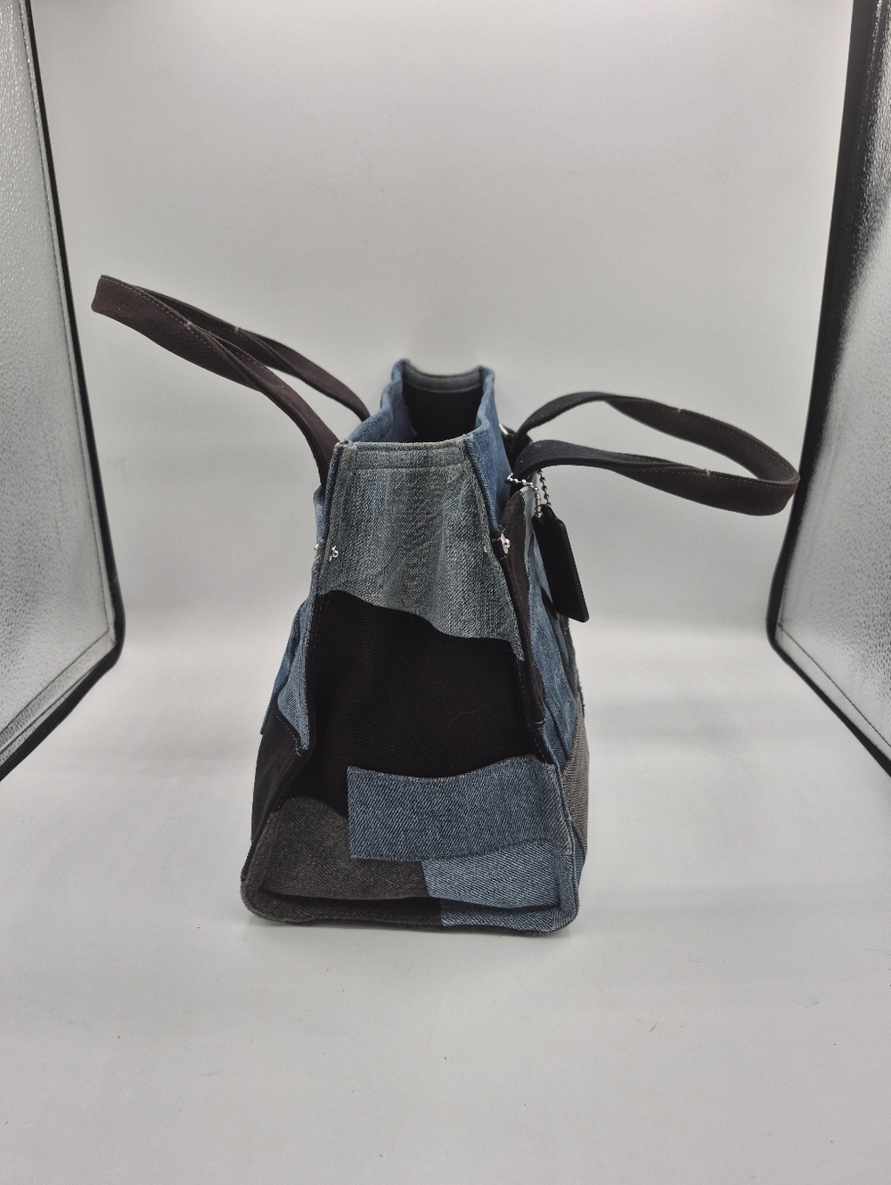 Coach Medium Patchwork Denium Cargo Tote/crossbody Bag - Picture 5 of 10